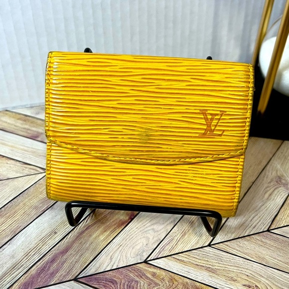 Louis Vuitton Yellow Epi Card/Coin Case - Picture 2 of 11